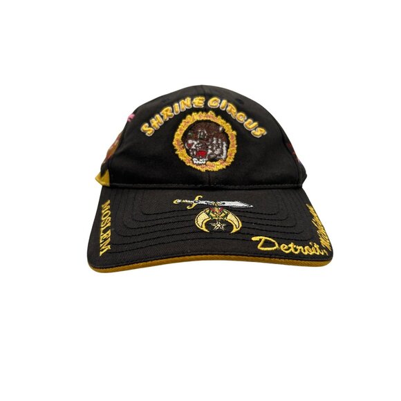 Shrine Circus Detroit‎ Michigan Embroidered Baseball Cap Adjustable Black & Gold - Picture 1 of 7